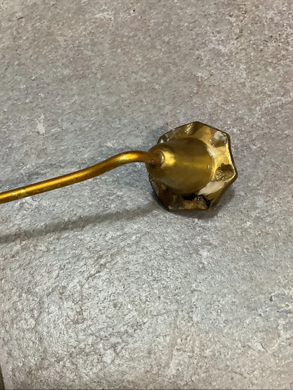 Brass-Tone Twisted Metal Candle Snuffer - Gold Finish